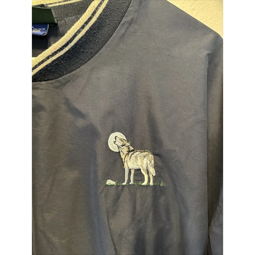 Wolf Windbreaker Navy‎ Blue Men's Large | MSRP = $35